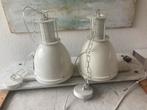 2 Witte industrieele hanglampen, Ophalen, Zo goed als nieuw, Minder dan 50 cm