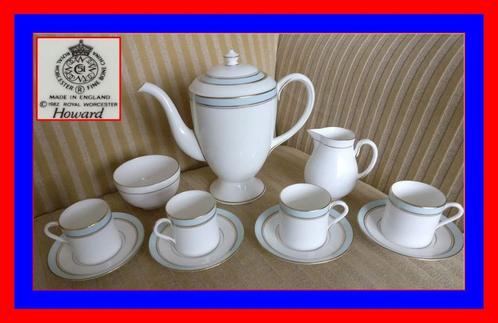 Royal Worcester 7-Delige KOFFIESET "Howard Sky Blue", Huis en Inrichting, Keuken | Servies, Nieuw, Kop(pen) en/of Schotel(s), Overige stijlen