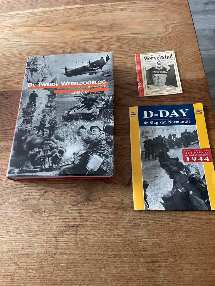 Z.g.a.n dik [600 blz] Oorlog Boek+2 kleine[D-Day+Wervelwind], Boeken, Oorlog en Militair, Zo goed als nieuw, Algemeen, Tweede Wereldoorlog