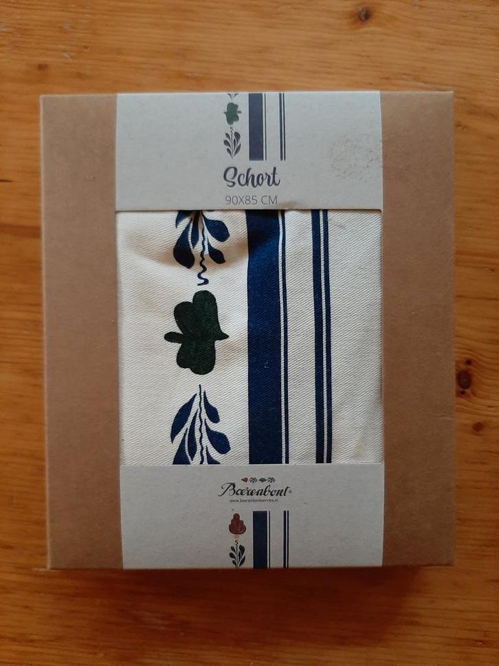 Boerenbont schort nieuw, Huis en Inrichting, Keuken | Textiel, Zo goed als nieuw, Wit, Ophalen of Verzenden