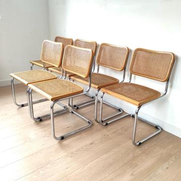 Set van 6 vintage Cesca stoelen - Marcel Breuer