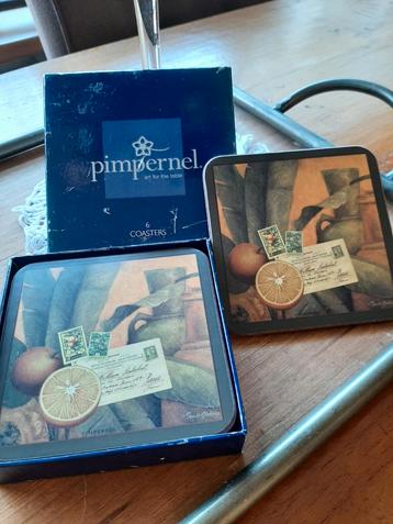 Pimpernel Onderzetters - Set van 6 beschikbaar voor biedingen