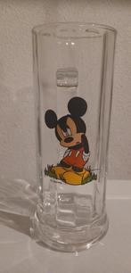 Dit is een vintage glazen Disney Mickey Mouse bierpul, Verzamelen, Disney, Ophalen of Verzenden, Mickey Mouse, Zo goed als nieuw