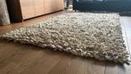 Wollen hoogpolig vloerkleed, roomwit-beige 151x242 cm, Ophalen, Gebruikt, 150 tot 200 cm, 200 cm of meer