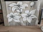 Schilderij met bloemen, Huis en Inrichting, Woonaccessoires | Schilderijen, Tekeningen en Foto's, Ophalen, 50 tot 75 cm, Zo goed als nieuw