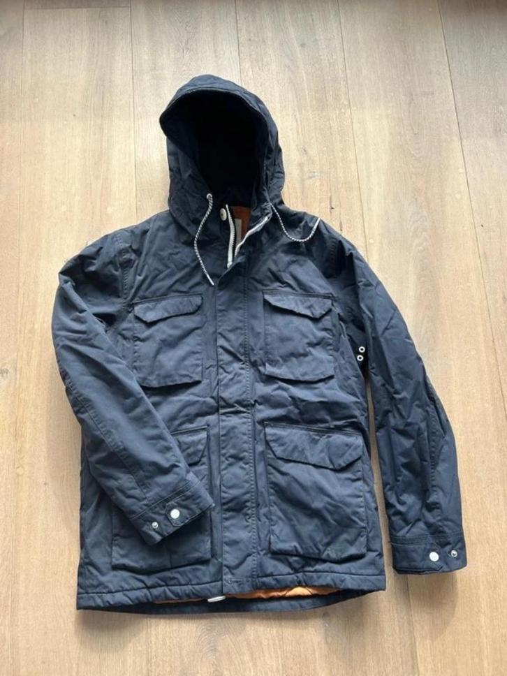 Mooie Elvine technische gewatteerde parka heren jas, Kleding | Heren, Jassen | Winter, Zo goed als nieuw, Maat 52/54 (L), Blauw
