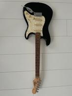 Zwarte Squier Stratocaster - Goede Staat!, Ophalen, Zo goed als nieuw, Solid body, Fender