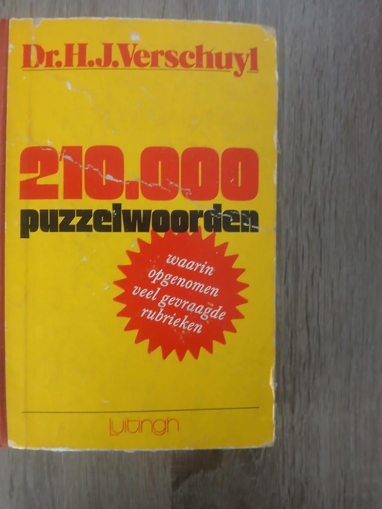 210.000 puzzelwoorden | Dr. H.J. Verschuyl, Hobby en Vrije tijd, Denksport en Puzzels, Ophalen of Verzenden, Minder dan 500 stukjes
