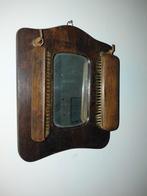 Antiek Houten Spiegel met Schoenpoets Borstels, Ophalen, Overige vormen, Minder dan 50 cm, Minder dan 100 cm