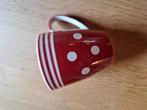 BEKER 🍄 ROOD MET WITTE STIPPEN POLKADOT V&D, Ophalen of Verzenden, Zo goed als nieuw, Overige stijlen, Kop(pen) en/of Schotel(s)