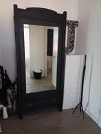 Antieke kast, mat zwart., Ophalen, Rechthoekig