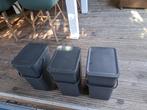Brabantia prullenbak 3 stuks zgan, Ophalen, 40 liter of meer, Zo goed als nieuw, Rvs