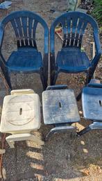 Tuinstoelen en krukjes. Gratis, Tuin en Terras, Ophalen, Gebruikt, Kunststof