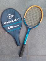 Dunlop Formula houten tennisracket met hoes X10, Sport en Fitness, Tennis, Gebruikt, L4, Ophalen of Verzenden, Racket