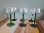 6 vintage franse riesling wijnglazen, Ophalen of Verzenden, Zo goed als nieuw, Overige typen