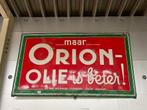 emaille Orion olie bord / billboard, Verzamelen, Merken en Reclamevoorwerpen, Ophalen, Gebruikt, Reclamebord