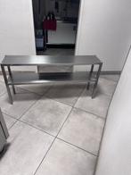 RVS Werktafel met 2 Niveaus, Zakelijke goederen, Ophalen of Verzenden, Gebruikt, RVS Meubilair