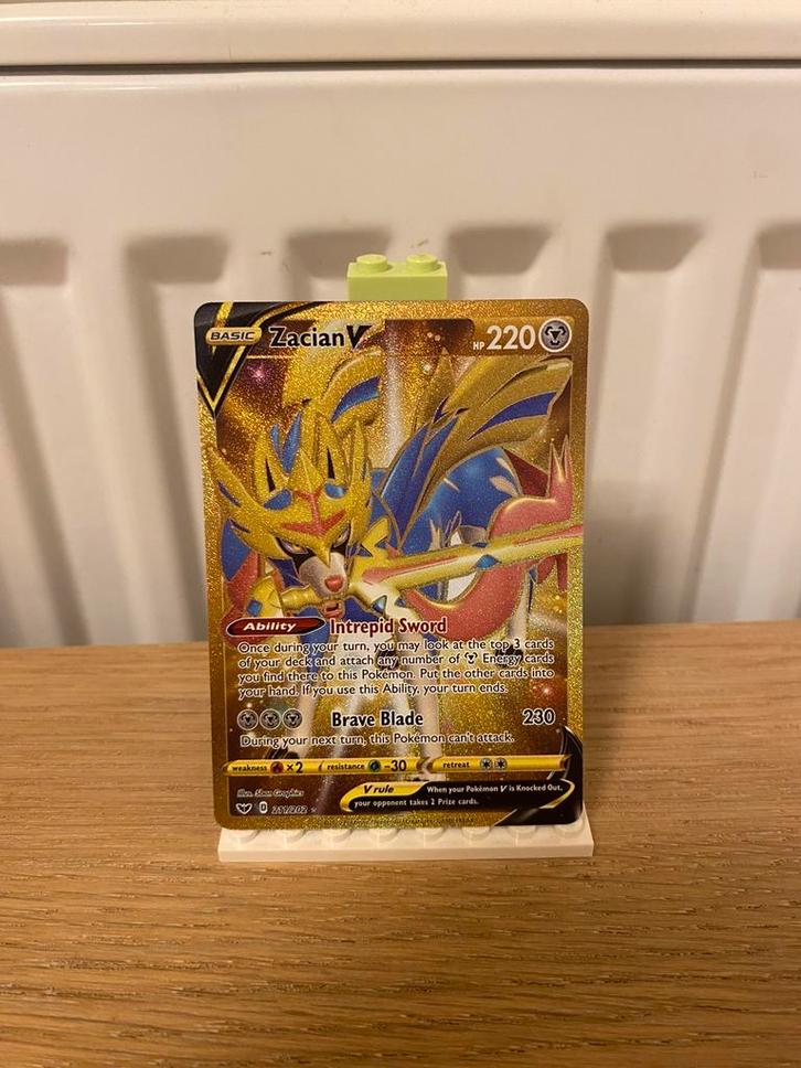 Zacian V Gold 211/202 - Pokemon Kaart, Hobby en Vrije tijd, Verzamelkaartspellen | Pokémon, Nieuw, Losse kaart, Foil, Ophalen of Verzenden