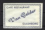 1971 Culemborg cafe rest VAN GELDER, Verzamelen, Ophalen of Verzenden, Nederland
