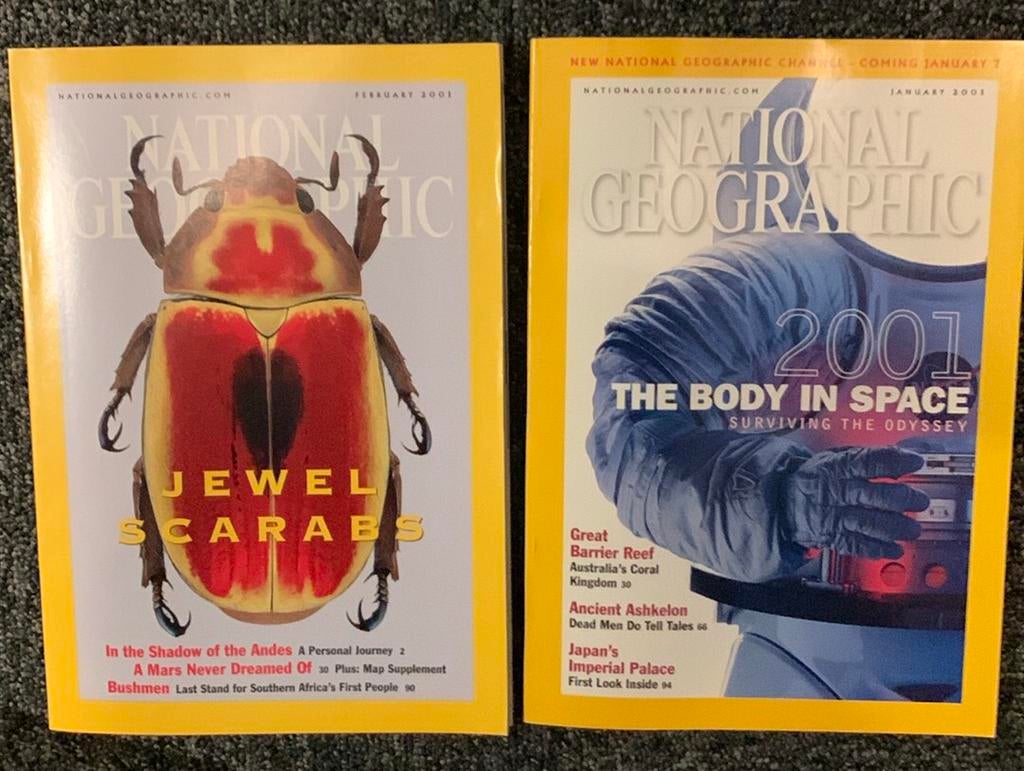 National Geographic magazines engels 2001, Boeken, Tijdschriften en Kranten, Ophalen of Verzenden, Zo goed als nieuw, Overige typen