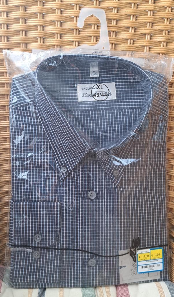 Herenoverhemd, maat 43/44 XL, lange mouw, Zwarte Tulp merk, Kleding | Heren, Overhemden, Nieuw, Halswijdte 43/44 (XL), Blauw, Ophalen of Verzenden