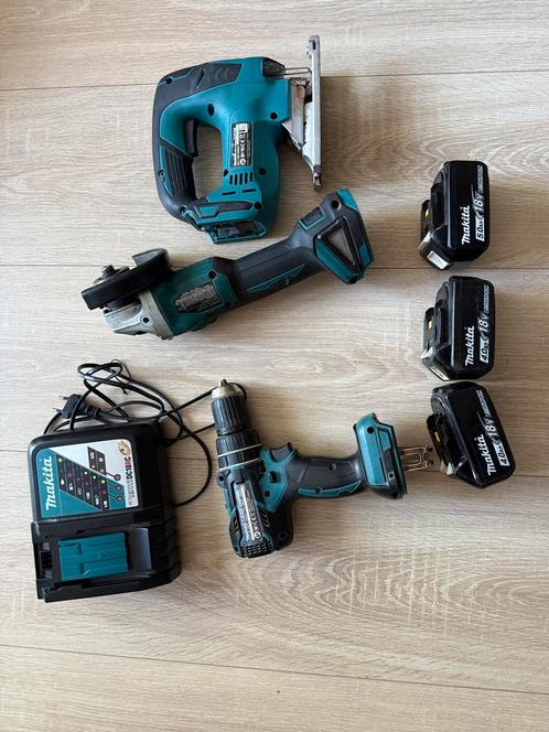 Makita DJV182. XAG03 en DHP480, Doe-het-zelf en Verbouw, Gereedschap | Boormachines, Zo goed als nieuw, Boormachine, 600 watt of meer
