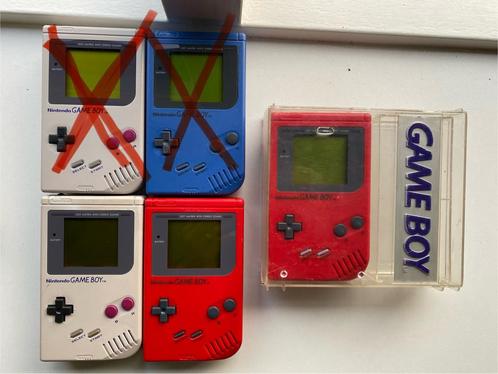 Diverse Gameboy Classic Handhelds rood/blauw/grijs, Spelcomputers en Games, Spelcomputers | Nintendo Game Boy, Zo goed als nieuw