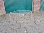 Vintage Retro Design Plexiglas Lucite Salontafel, Huis en Inrichting, Tafels | Salontafels, Ophalen, Gebruikt, Rechthoekig