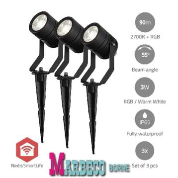 Smart Zigbee LED Spieslamp, Spike Tuinlamp, RGB, 3 stuks beschikbaar voor biedingen