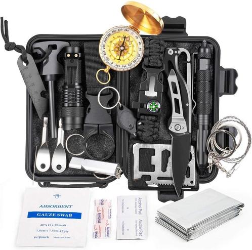 Survivalkoffer / Compleet 18 onderdelen / EHBO / Waterdicht, Caravans en Kamperen, Kampeeraccessoires, Nieuw, Ophalen of Verzenden