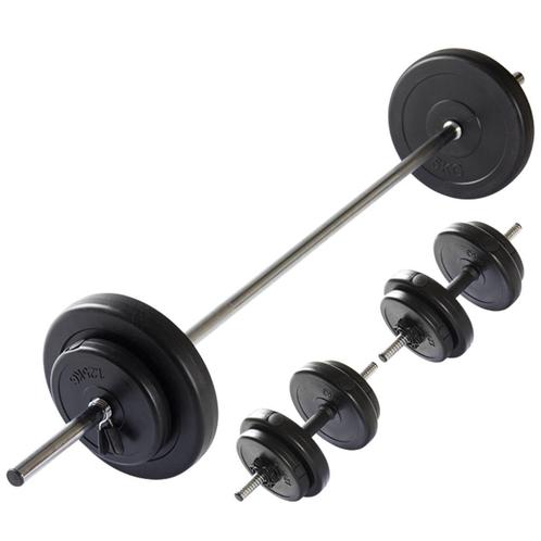 VirtuFit Halterset 30,5 kg, Sport en Fitness, Fitnessmaterialen, Zo goed als nieuw, Halterset, Armen, Benen, Borst, Buik, Rug