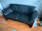 Lederen 2 persoons bank., Gebruikt, 150 tot 200 cm, Tweepersoons, Ophalen of Verzenden