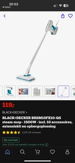 Steam-mop black+decker stoomreiniger 1500W, Witgoed en Apparatuur, Stoomapparaten, Ophalen, Zo goed als nieuw