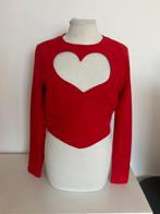 Rood shirt met uitgesneden hartje - Maat S, Kleding | Dames, T-shirts, Maat 38/40 (M), Nieuw, Ophalen of Verzenden, Lange mouw