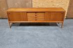 Vintage Deens dressoir in teak van H.W. Klein voor Bramin, Huis en Inrichting, Ophalen, Gebruikt, Teakhout, 200 cm of meer