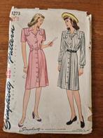 Vintage naaipatroon simplicity 1273 40s jurk, Hobby en Vrije tijd, Kledingpatronen, Ophalen of Verzenden, Zo goed als nieuw, Vrouw