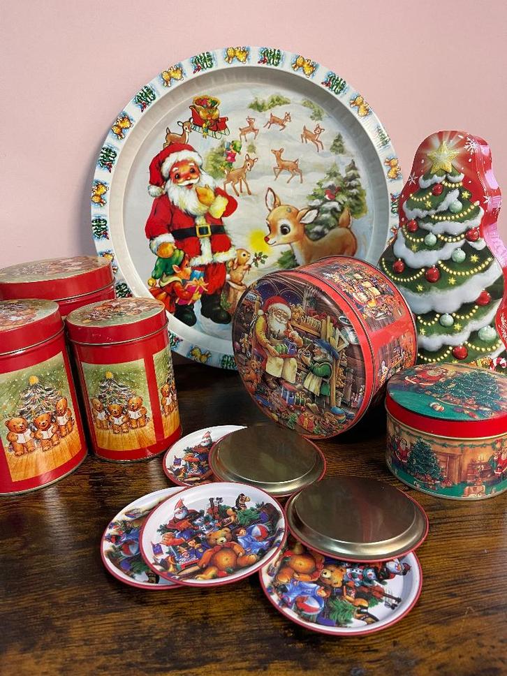 Oude kerst blikken, Diversen, Kerst, Gebruikt, Ophalen of Verzenden