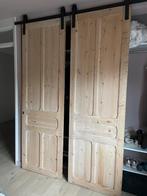 Oude grenen deuren barn doors op schuifdeuren systeem, Doe-het-zelf en Verbouw, Deuren en Horren, Ophalen of Verzenden, Zo goed als nieuw