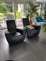 2 mooie, zwarte fauteuils .Merk : gerardvdberg. Type: Longa, Huis en Inrichting, Ophalen, Modern design, Gebruikt, 75 tot 100 cm