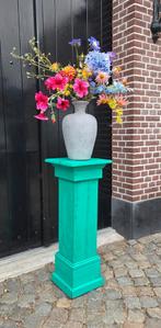 Leuke hippe kleur groen pilaar zuil plantentafel  !, Ophalen, Gebruikt