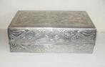 blikken doos / opbergdoos zilver / koektrommel / bewaarblik, Ophalen of Verzenden, Zo goed als nieuw