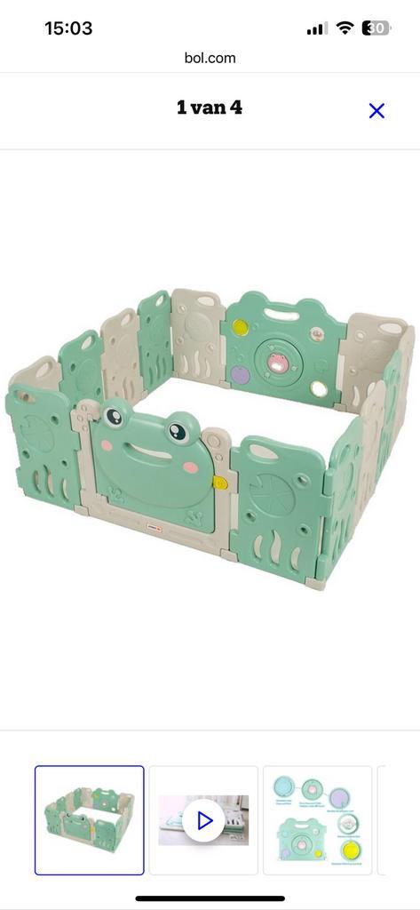 Grondbox Baby Vivo kikker - Playpen Baby vivo, Kinderen en Baby's, Boxen, Zo goed als nieuw, Ophalen