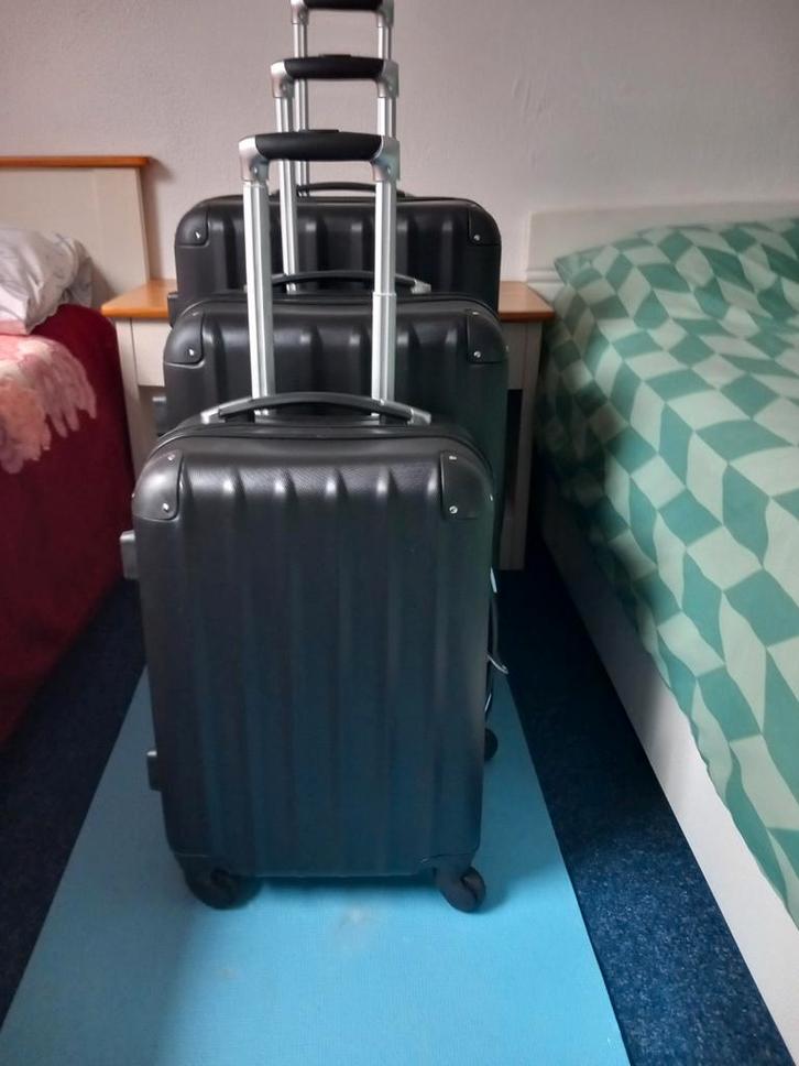 Set kunststof Rijskofers 3 delig, Sieraden, Tassen en Uiterlijk, Koffers, Ophalen