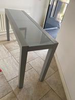 Zijtafel, Huis en Inrichting, Tafels | Sidetables, Ophalen, 100 tot 150 cm, Zo goed als nieuw, Glas