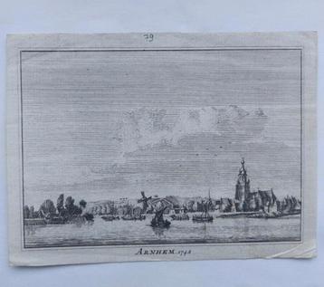 79 / Stad Arnhem in 1742  Gravure van H. Spilman beschikbaar voor biedingen