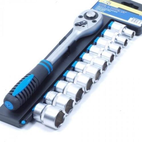 Dopppen 1/2" inclusief Ratel 11 Delig, Auto diversen, Autogereedschap, Nieuw, Ophalen of Verzenden