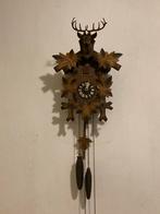 Antieke Koekoeksklok met Hertenkop uit het Zwarte Woud, Ophalen of Verzenden