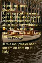 Kajuitboot : GEZOCHT !, Eén persoon
