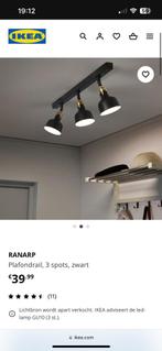 IKEA Ranarp - zwart, 3 spots lamp, helemaal nieuw, Huis en Inrichting, Lampen | Spots, Nieuw, Plafondspot of Wandspot, Led, Ophalen of Verzenden