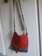 Meryan prachtige nieuwe leren tas koraal/beige, Ophalen of Verzenden, Nieuw, Overige kleuren, Schoudertasje